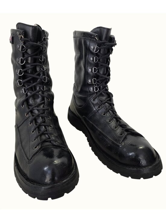 Danner Mens 13 D Black Leather Lace Up Boots Vibram Sole Recrafted Portland USA main image 5